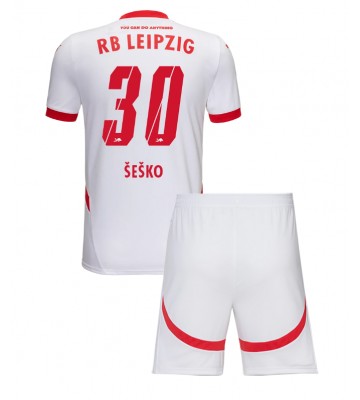 RB Leipzig Benjamin Sesko #30 Hemmakläder Barn 2024-25 Kortärmad (+ Korta byxor)